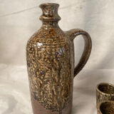Carafe and 7 glasses in stoneware André Bodin