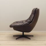 Fauteuil pivotant en cuir, design danois, années 1960, designer : HW Klein, fabrication : Bramin