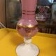 Vase en opaline marquise rose et blanc