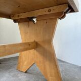 Table, mobilier de montagne en hêtre, 1950