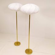 Modern Scandinavian floor lamps in brass "ENCO", Sweden, 1970s