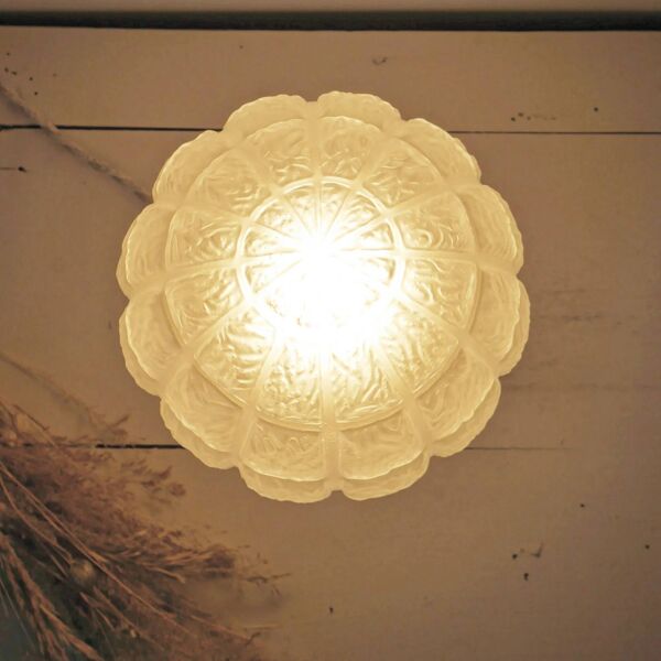 Lampe à poser en verre damiers
