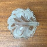 Vintage heavy floral glass bowl from Walther Glas, 1970s.