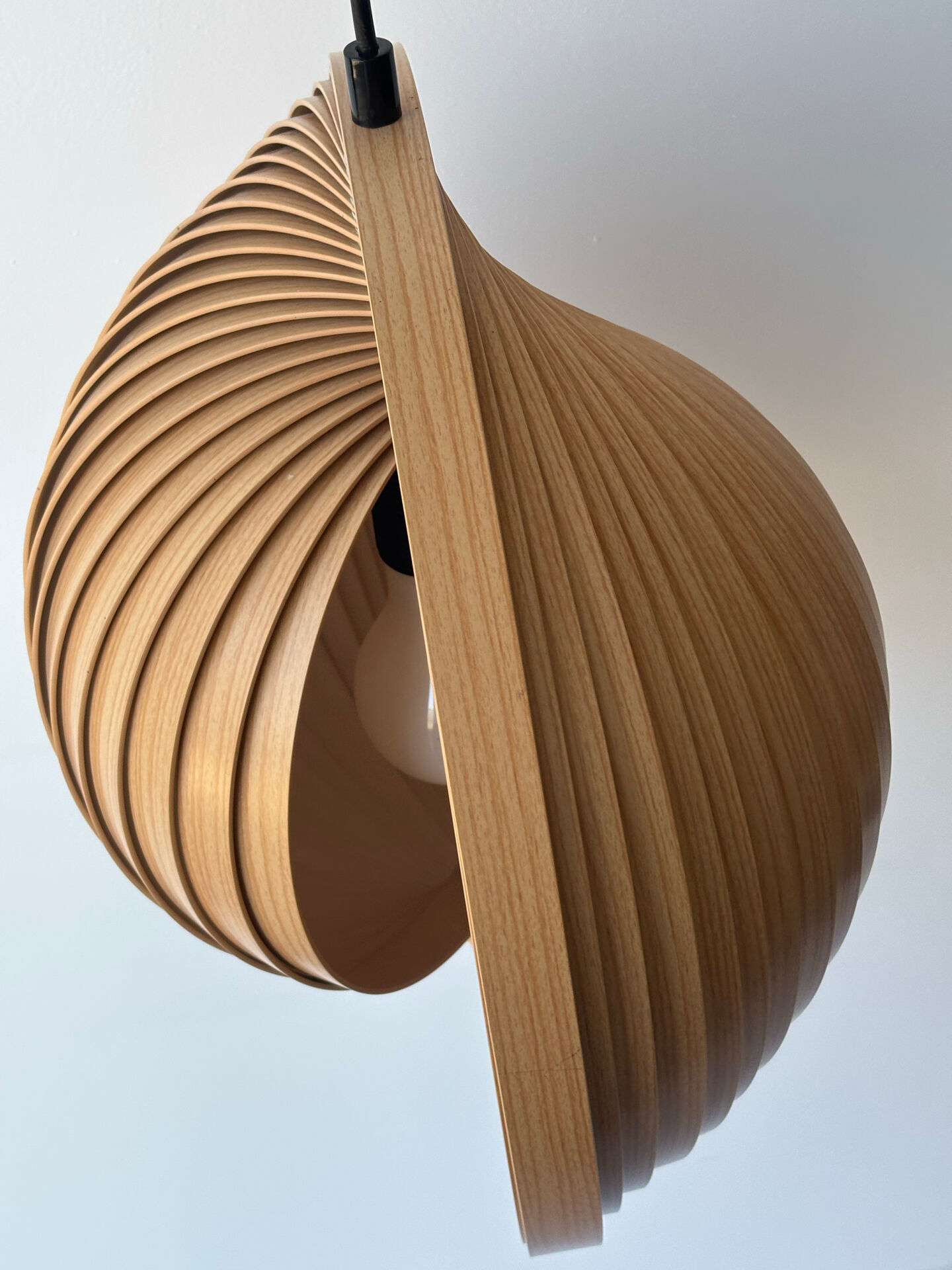 Spherical suspension, wooden slats, 1970