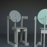 Rare pair of 'Plakhout' Side Chairs by Henk Lampe. 1979