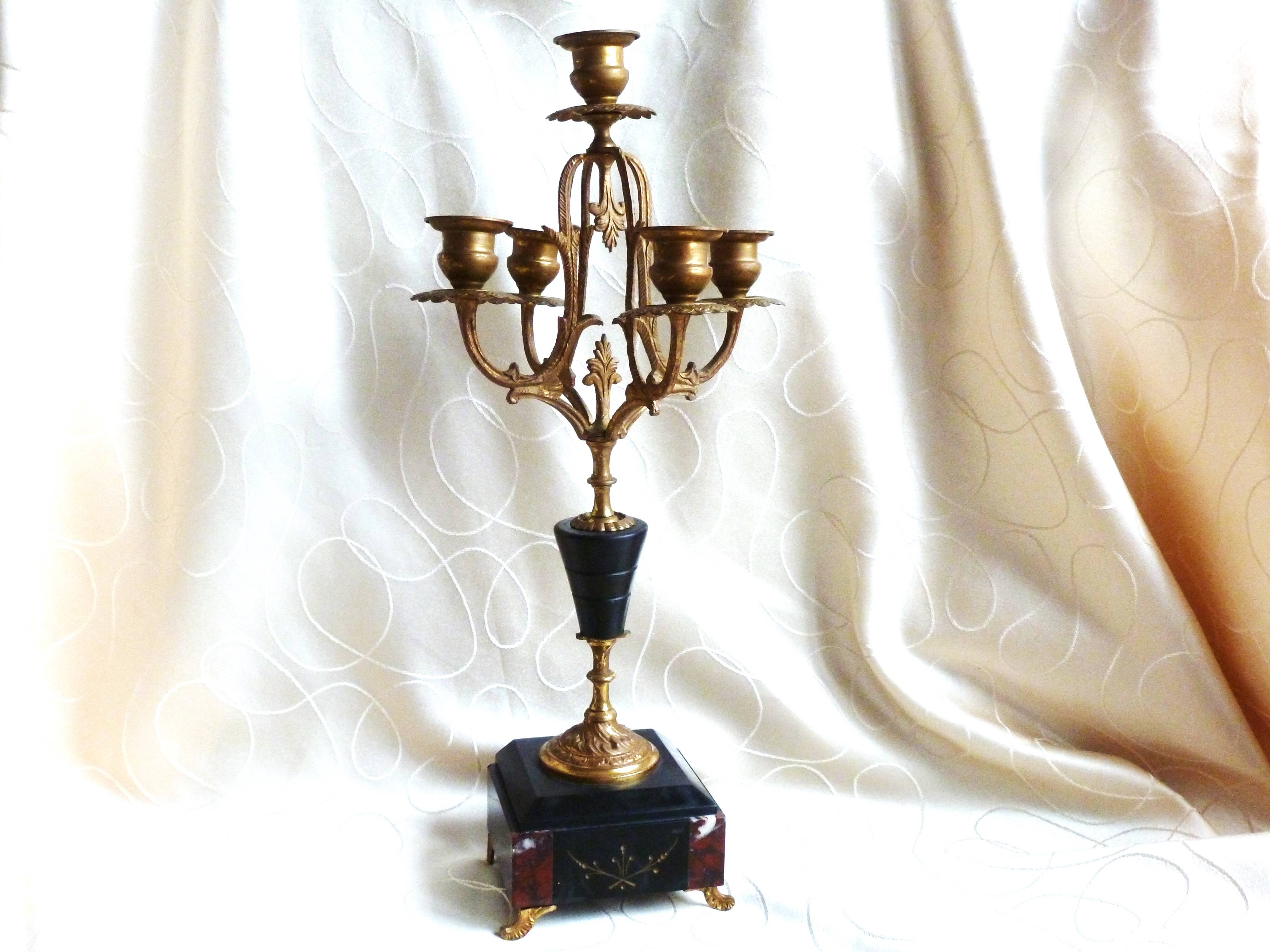 Napoleon III candelabra, Napoleon III candlestick, Victorian candle holder.