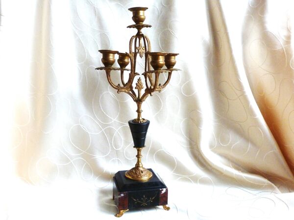 Candélabre Napoléon III, chandelier Napoléon III, porte-bougies victorien.