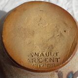 Signed stoneware ball vase