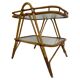 Vintage rattan table side table bamboo rattan 60's