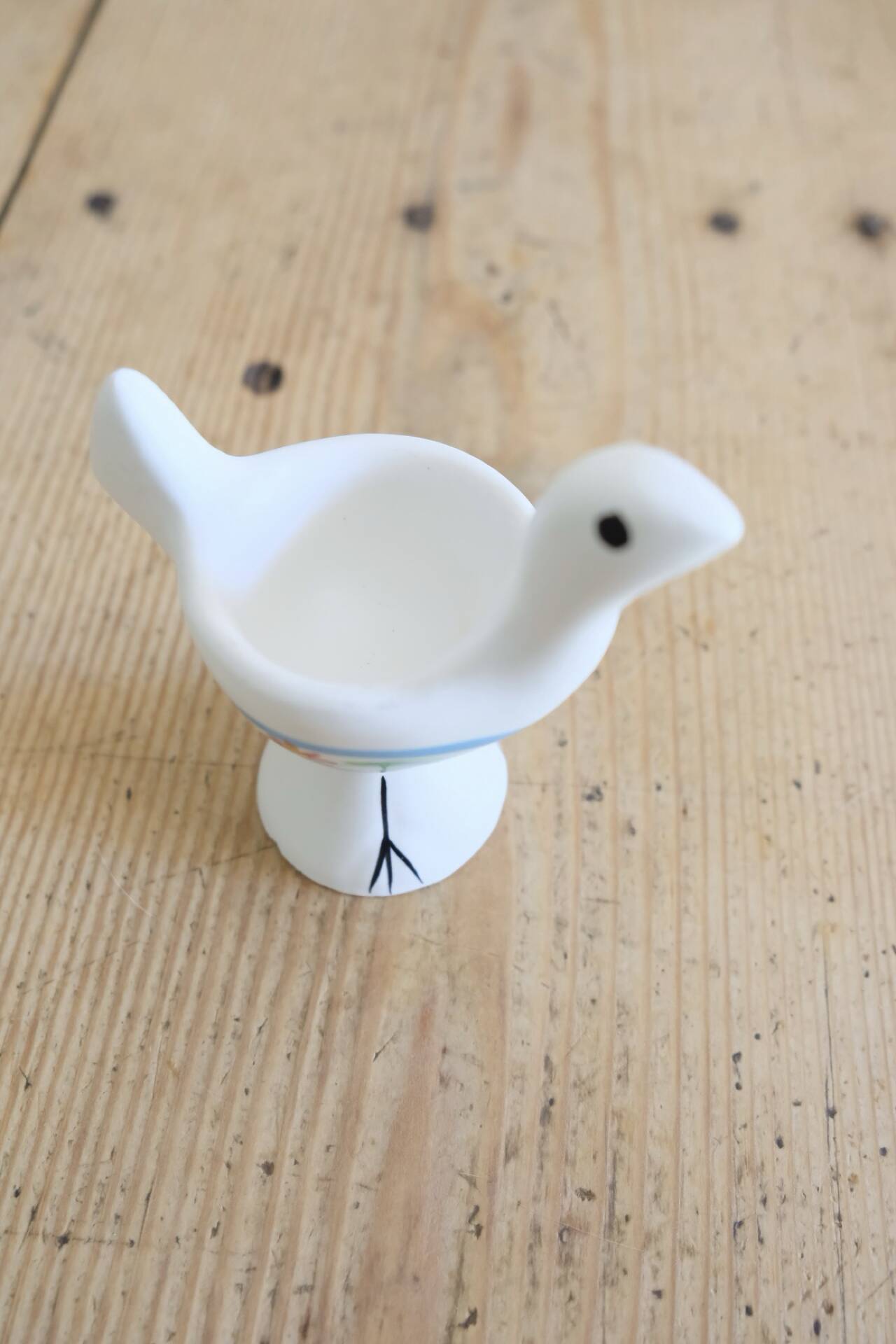 Bird-shaped ceramic egg cup – unique piece – collector – probably