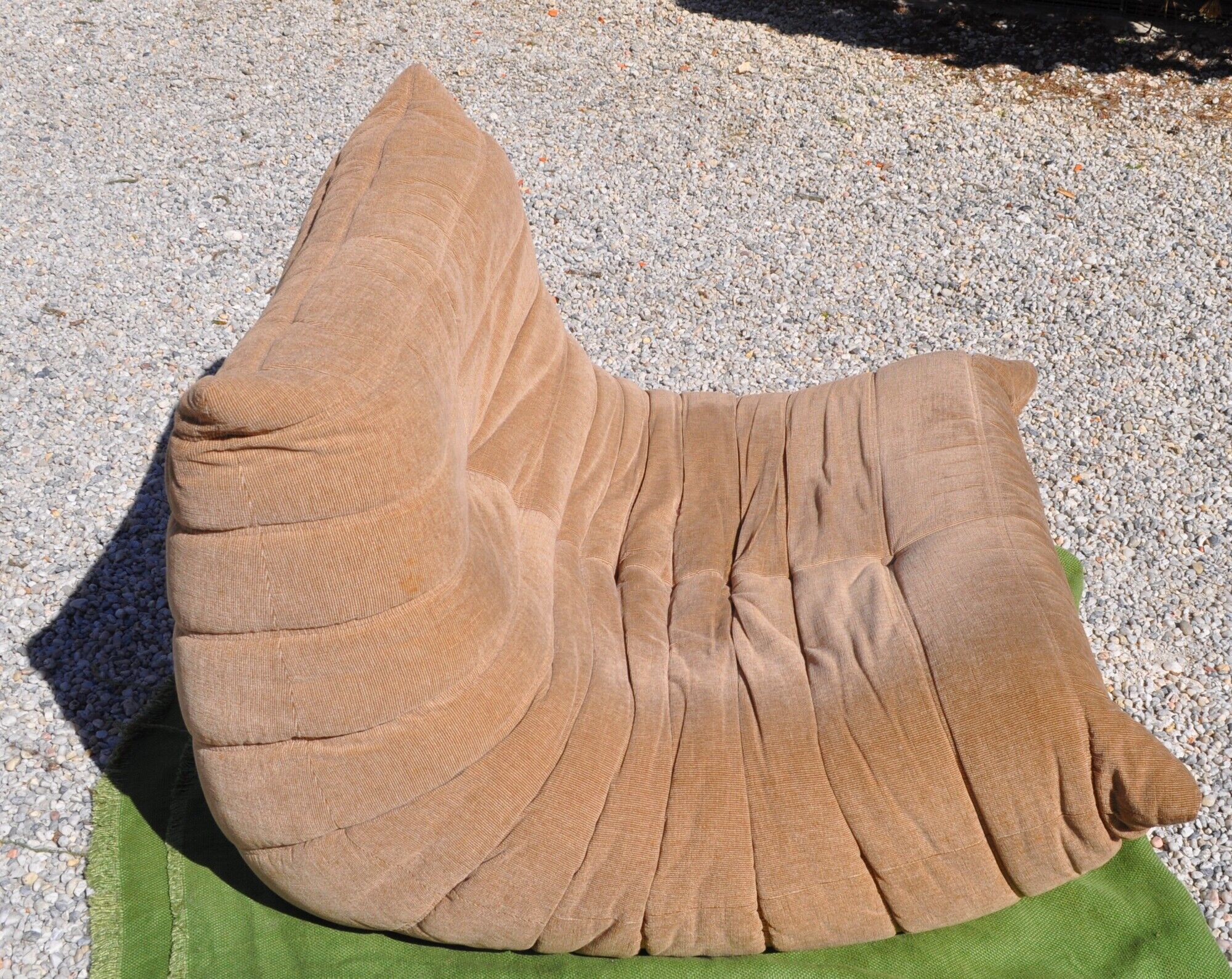 Michel Ducaroy "Togo" taupe velvet heater for Roset 70's Line