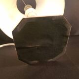 Metal table lamp and pleated lampshade