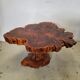 Table brutaliste tronc ancienne loupe d'orme