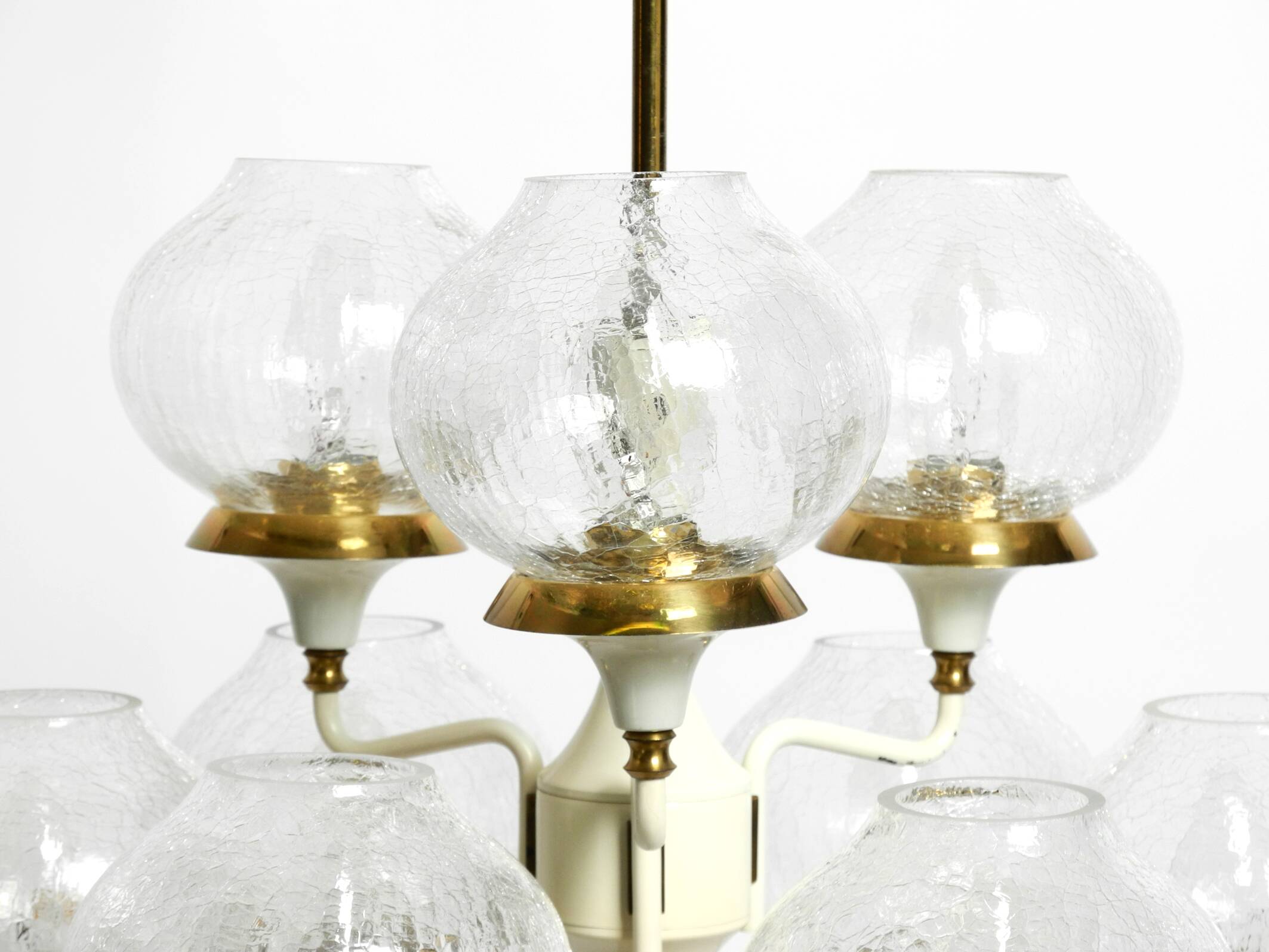 Beautiful 1960s brass glass Tulipan ceiling lamp by Hans Agne Jakobsson