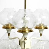 Beautiful 1960s brass glass Tulipan ceiling lamp by Hans Agne Jakobsson