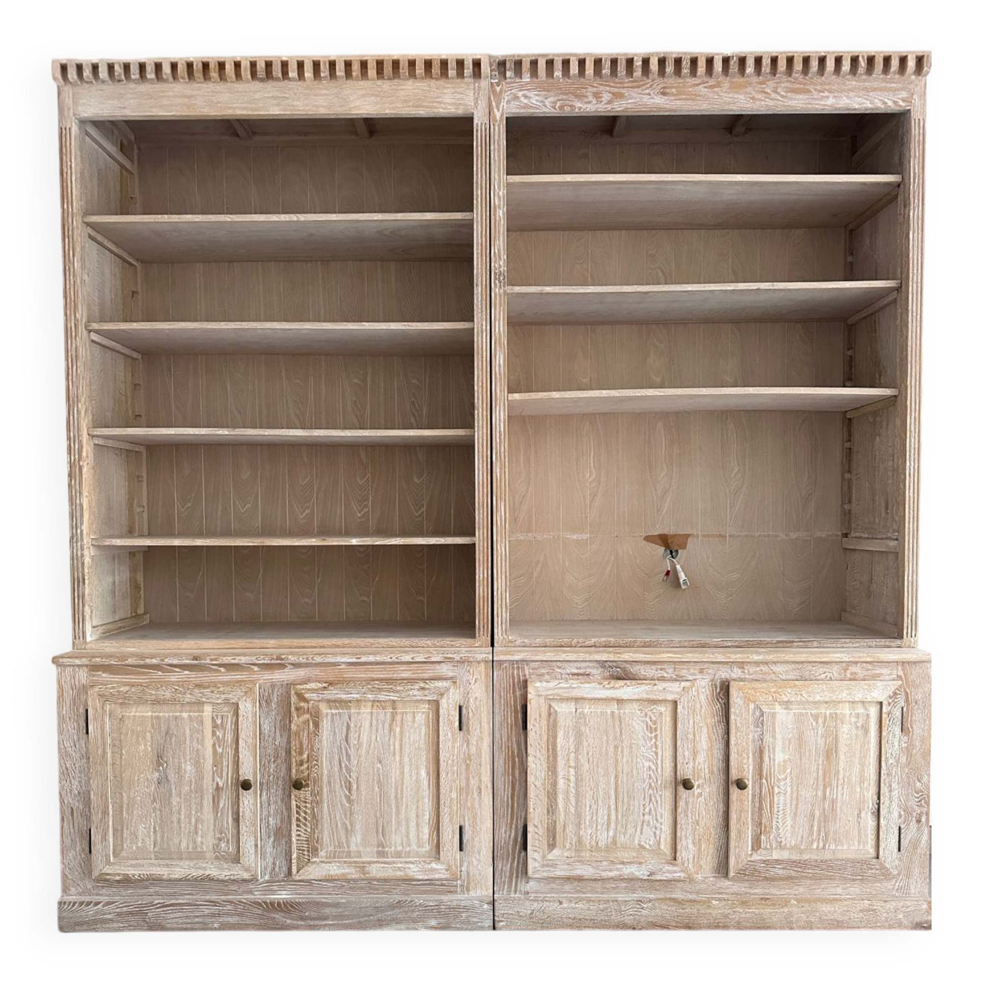 AmPm bookcase in ceruse solid wood