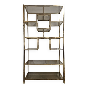 Étagère design dorée