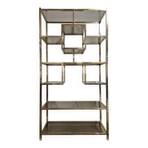Vintage 1970s golden designer shelf