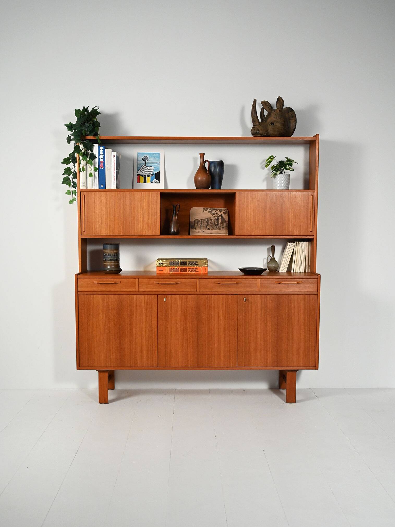 Sideboard with teak bookcase, 1960s