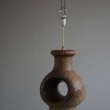 Modern Danish ceramic table lamp, large sizes, green/brown colours, 1960s.