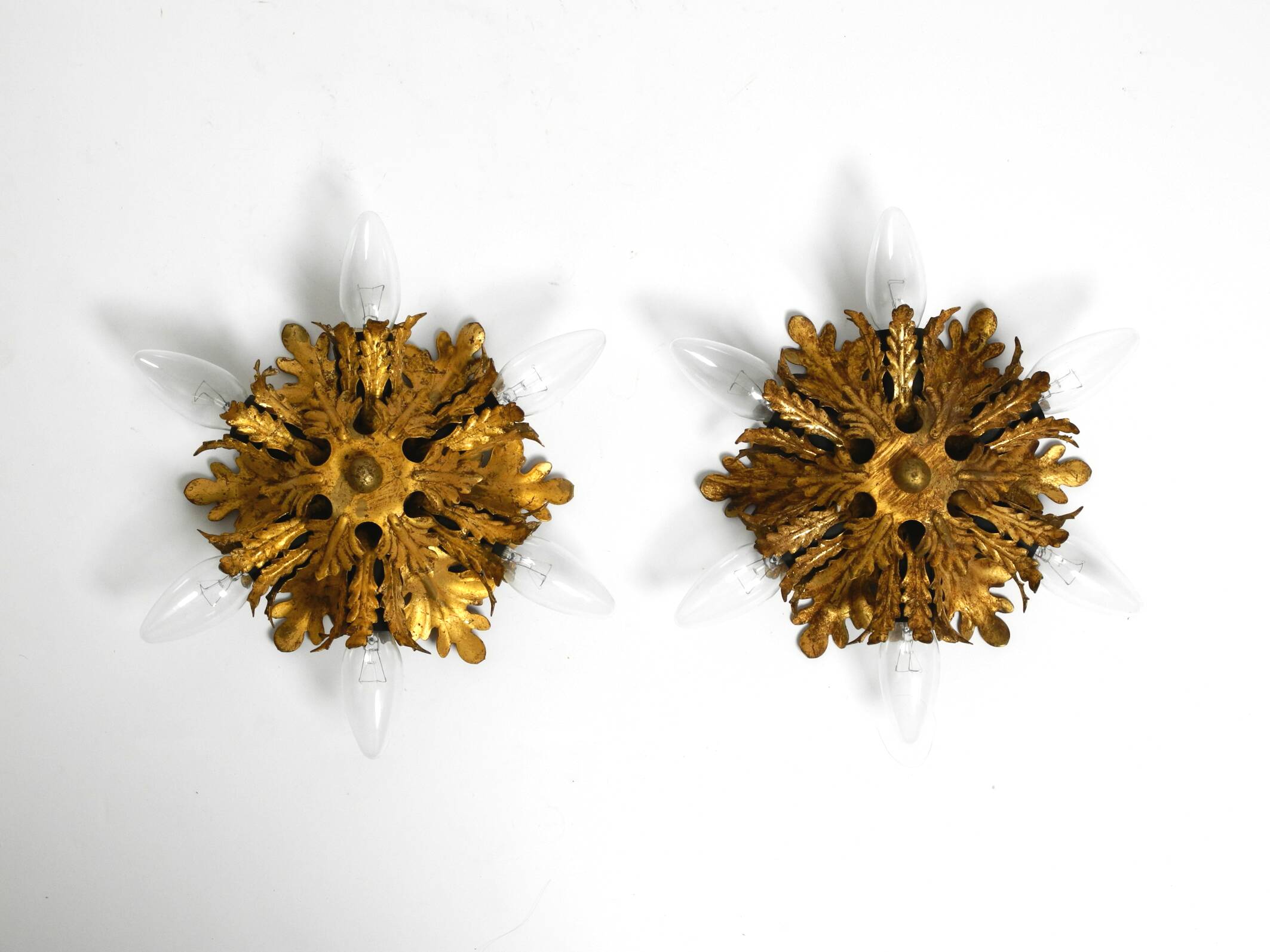Set of three beautiful 1960s Italian ceiling or wall lamps by Banci Firenze