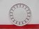 Plat rond basque porcelaine verte et rouge