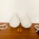 Set of 2 Swedish Opaline Pendant Lamps by Uno and Östen Kristiansson for Lu