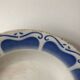 Vintage hollow dish in royal blue arabesque earthenware
