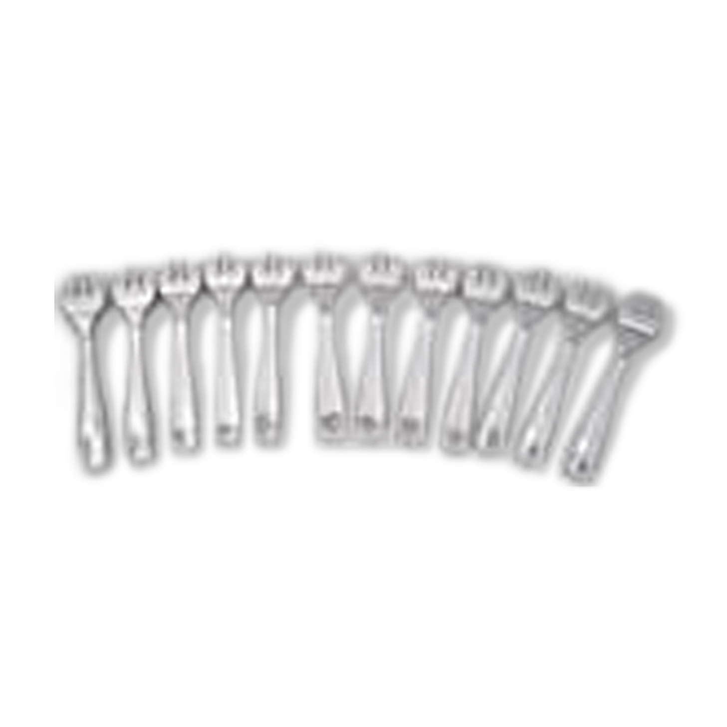 Alfénide, Christofle Saigon 12 oyster forks, Art Deco in silver-plated metal.