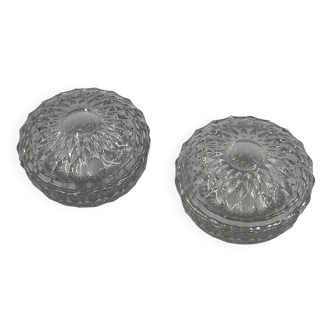 Set of two crystal candy boxes