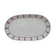 Oval Basque flat green and red porcelain