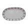 Oval Basque flat green and red porcelain