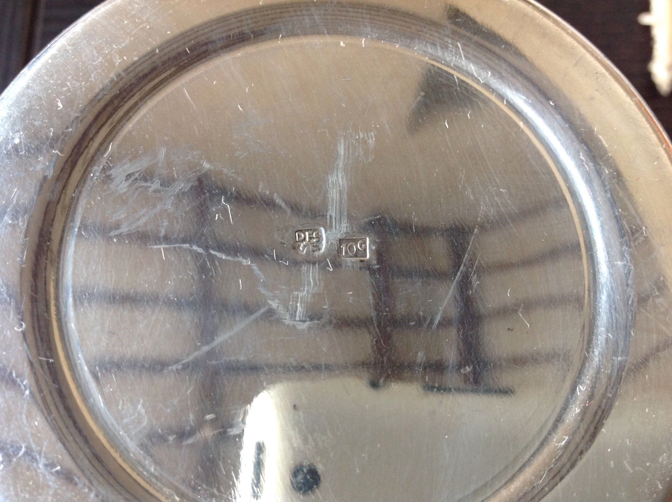 Silver metal ice bucket art deco style by Deschamps Freres