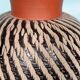 Vintage minimalist ceramic vase Wekara sgraffito
