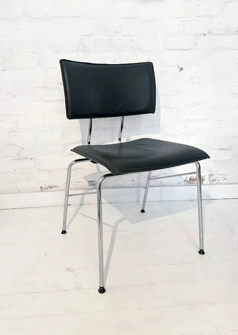 Set of six Sparta leather chairs by Christoph Hindermann for Dietiker, 1990s.