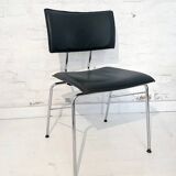 Set of six Sparta leather chairs by Christoph Hindermann for Dietiker, 1990s.