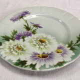 4 anciennes assiettes fleurs Luneville