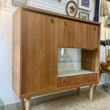 Vintage teak high sideboard