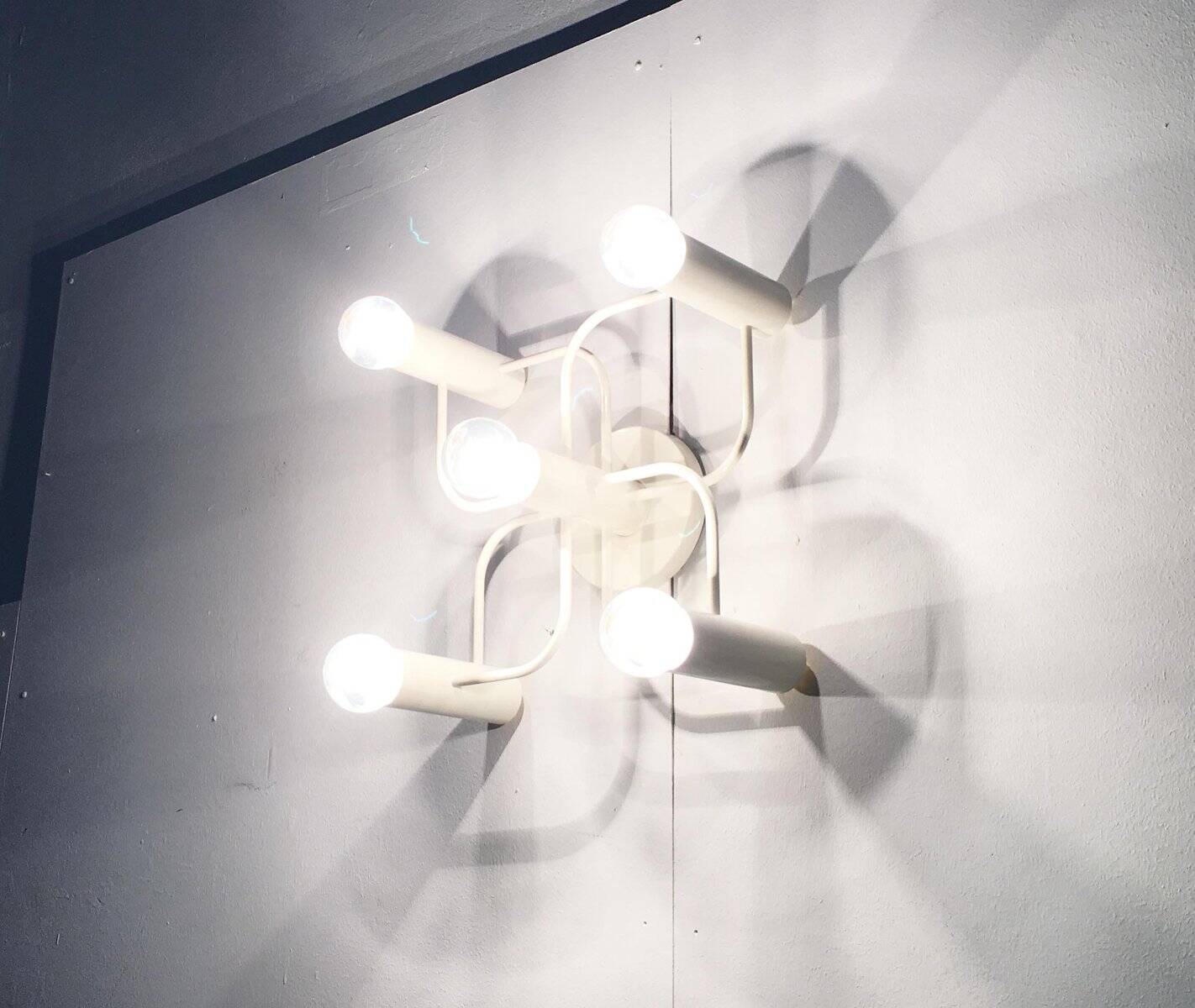 German vintage Space Age ceiling lamp by Gaetano Sciolari for Leola