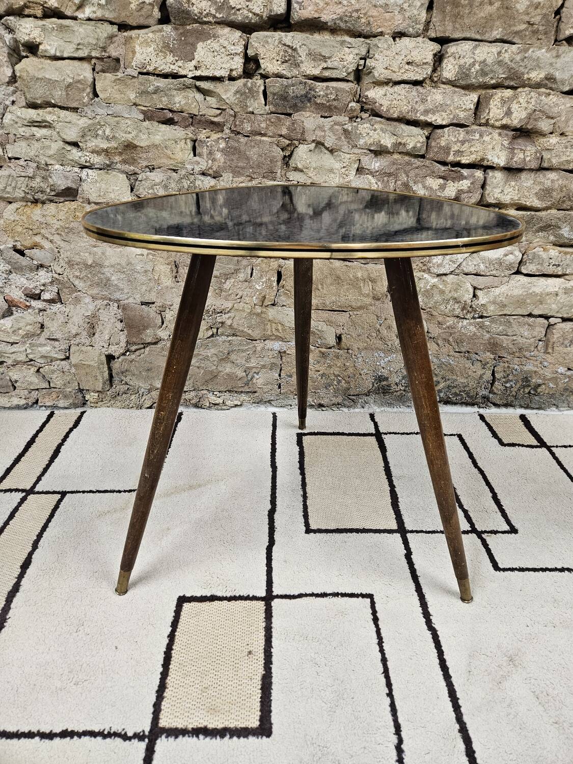 Table basse tripode 1960 vintage