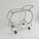 Art deco bar cart trolley chrome tubular, 1930s