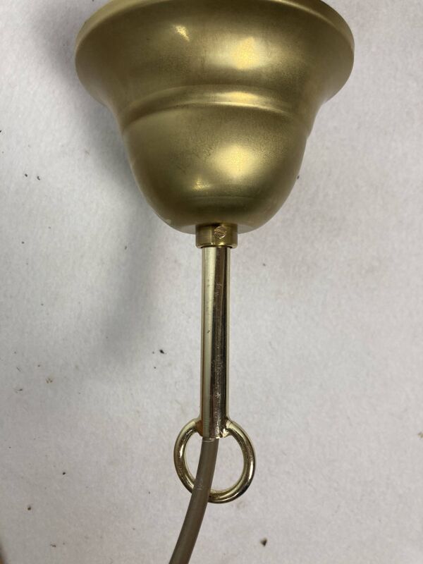 Lampe à suspension pencil split reed, rotin, bambou et laiton, italie, 1970s