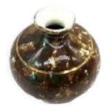 Limoges enameled porcelain ball vase