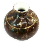 Limoges enameled porcelain ball vase