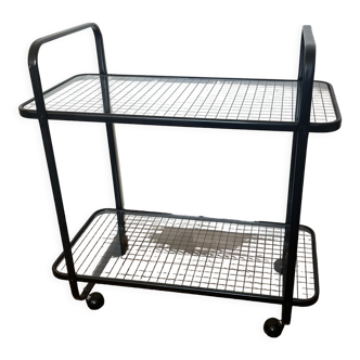 Serving with vintage metal and glass wheels