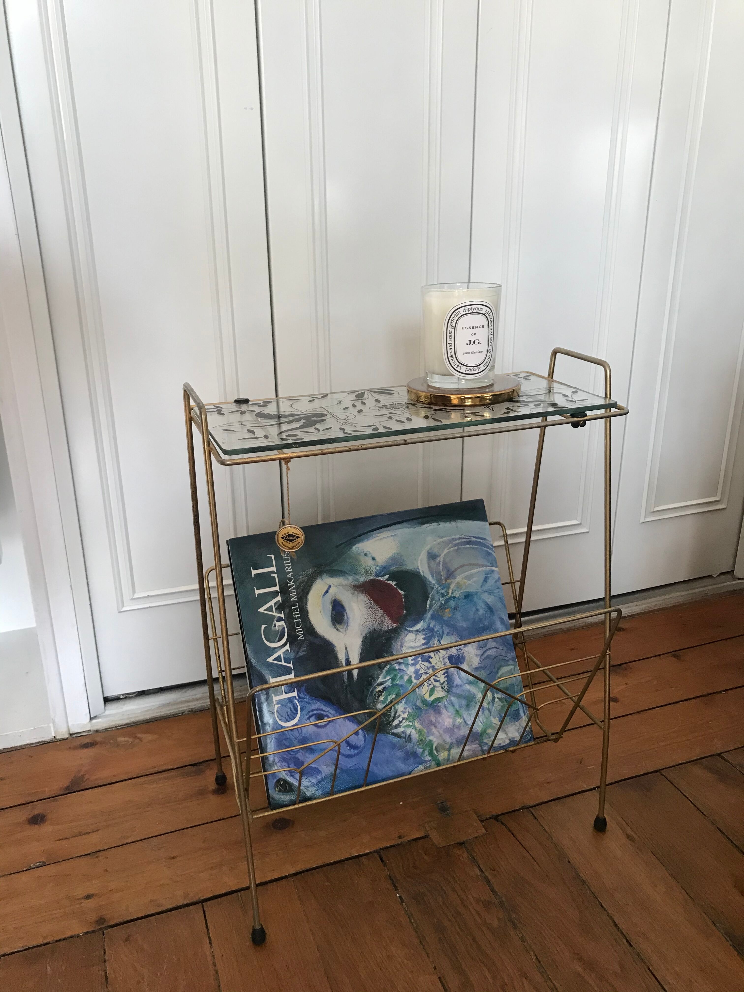 Sellette laiton dorée à l’or fin années 50 marque Erdecor