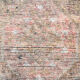 Faded brown & beige turkish runner rug 339x91cm