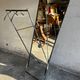 Coat rack with mirror in metal Memphis style (1980s)