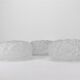 3 plafonniers en verres blancs pressés moulés motifs escargots