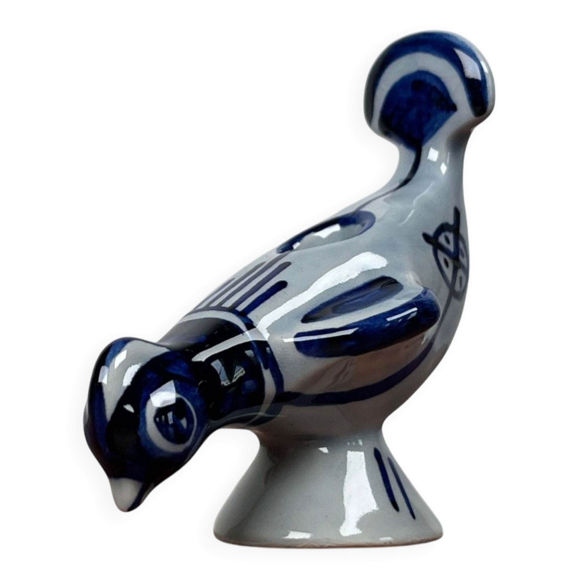 Ceramic bird candlestick from the Danish mid-century studio of Søholm, 1960s.
